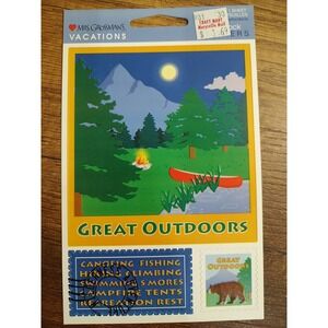 NOS Mrs. Grossman Vacations Cardstock Sticker Sheet Great Outdoors Vintage